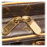 Louis Vuitton Vintage - Monogram Manhattan PM Bag - Marrone - Borsa in Tela Monogramma e Pelle Vachetta - Alta Qualità Luxury
