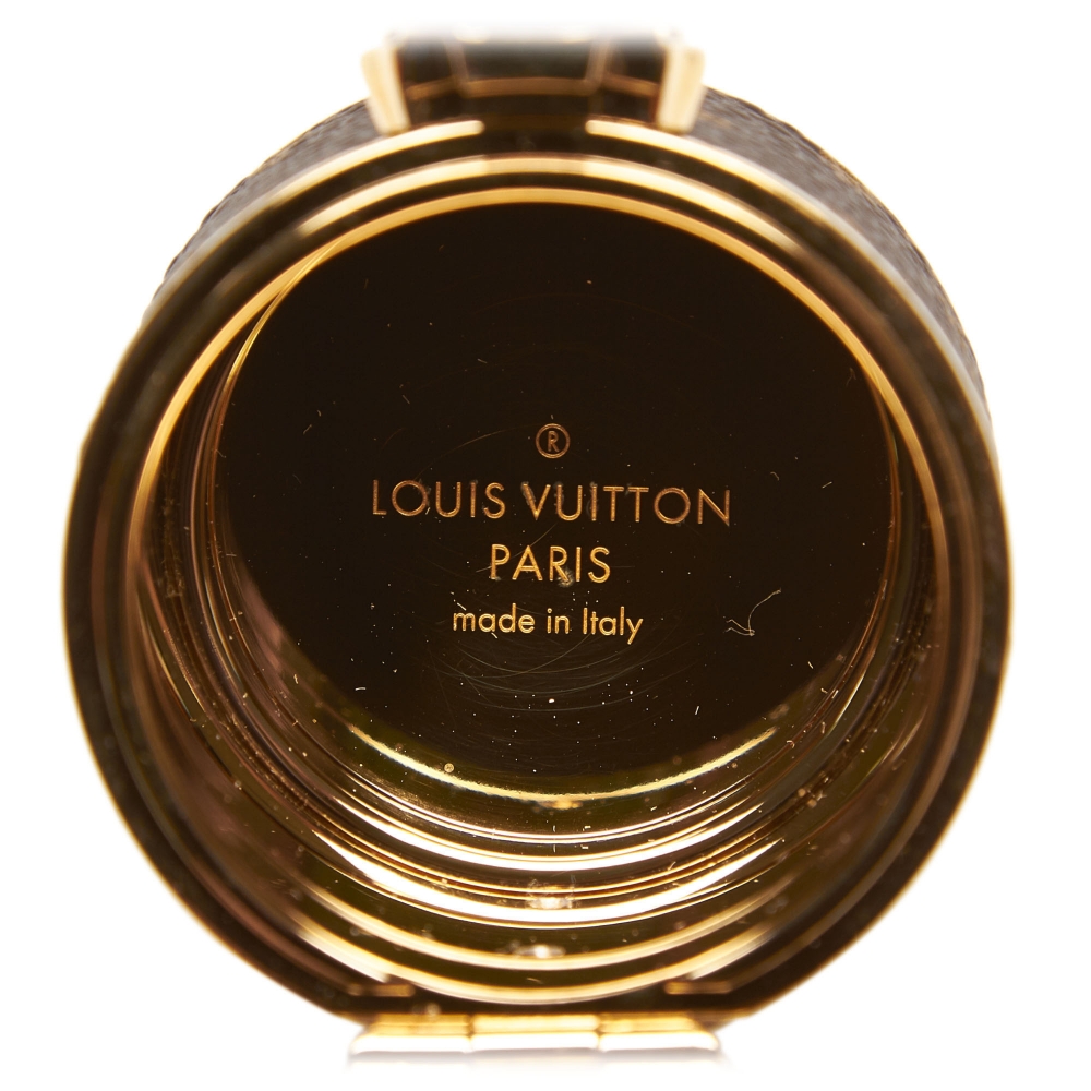 Authentic Louis Vuitton Embossed Monogram Midnight Canvas Lipstick Case on  Chain