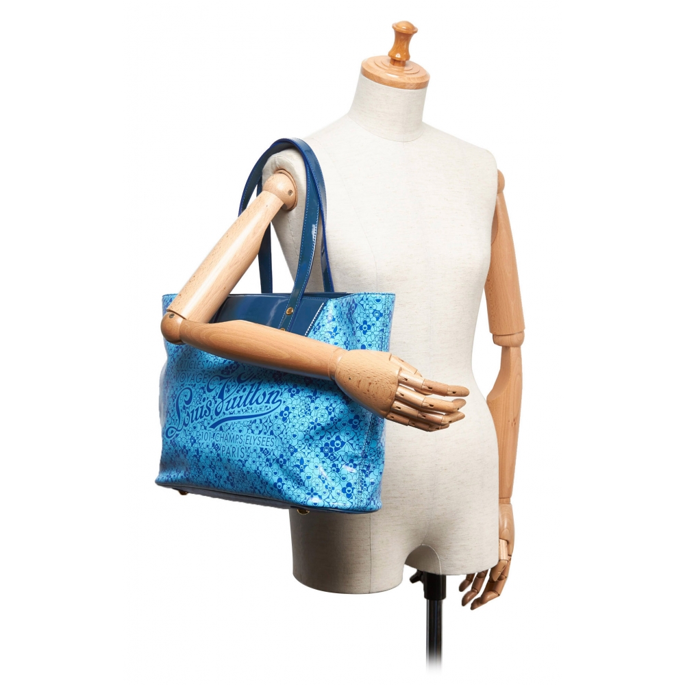Louis Vuitton Vintage - Cosmic Blossom PM Bag - Blue - PVC and