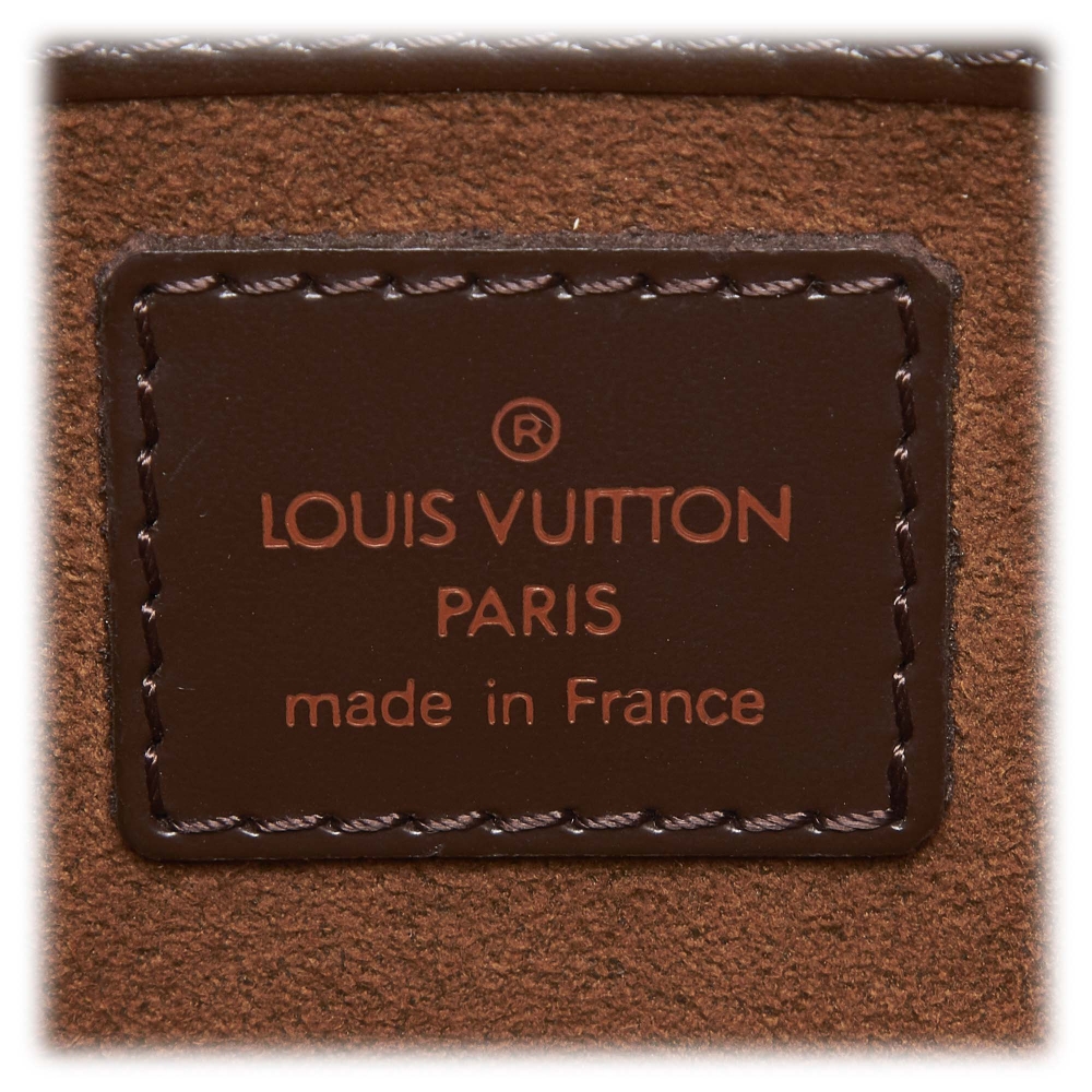 LOUIS VUITTON Louis Vuitton Pochette Saint Paul Second Bag N41219 Damier  Canvas Leather Ebene Brown Gold Hardware Wristlet Clutch