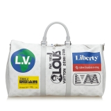 Louis Vuitton Vintage - Monogram Antartica Keepall Bandouliere Logo Story 50 Bag - Bianco - Borsa in Pelle - Alta Qualità Luxury