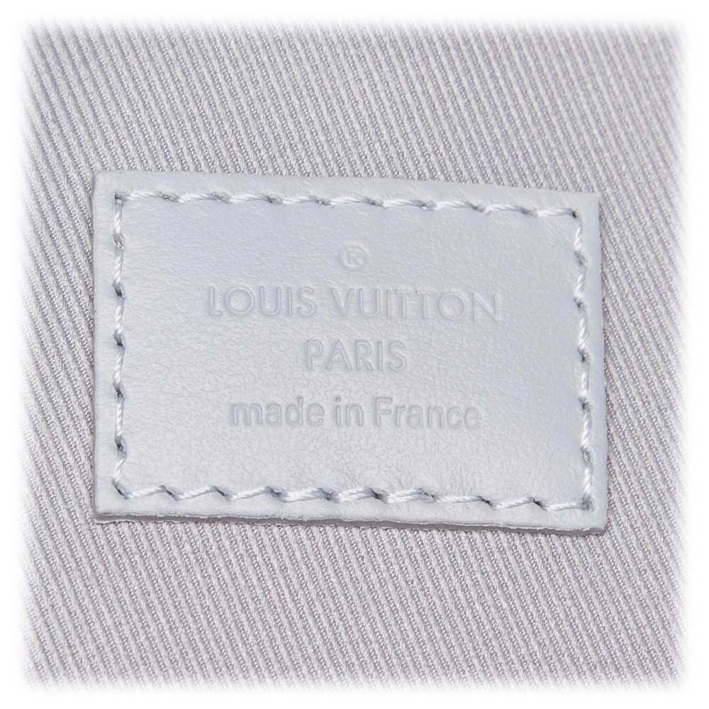 Louis Vuitton White Monogram Antarctica Keepall Bandouliere Logo Story 50