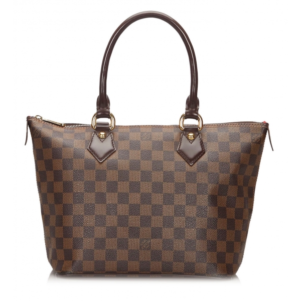 Louis Vuitton Vintage - Damier Ebene Saleya PM Bag - Brown - Damier Canvas and Leather Handbag - Luxury High Quality