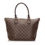Louis Vuitton Vintage - Damier Ebene Saleya PM Bag - Brown - Damier Canvas and Leather Handbag - Luxury High Quality