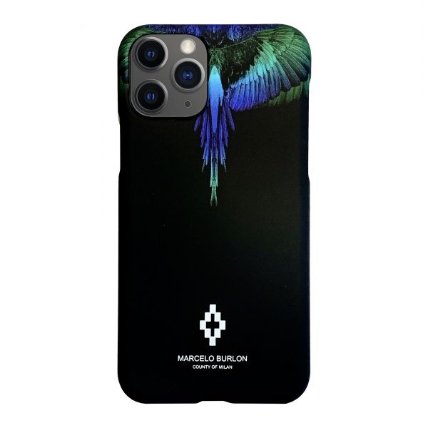 Marcelo Burlon - Cover Blue Wings - iPhone 11 Pro Max - Apple - County of Milan - Cover Stampata