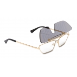 Moschino - Flip On Sunglasses with Logo - Platinum Pink - Moschino Eyewear