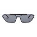 Moschino - Occhiali da Sole Flip On con Logo - Nero - Moschino Eyewear