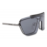 Moschino - Occhiali da Sole Flip On con Logo - Nero - Moschino Eyewear