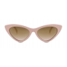 Moschino - Cat Eye Sunglasses with Micro Studs - Pale Pink - Moschino Eyewear