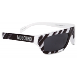 Moschino - Brushstroke Sunglasses - White - Moschino Eyewear