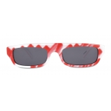 Moschino - Brushstroke Sunglasses - Red - Moschino Eyewear