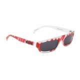 Moschino - Brushstroke Sunglasses - Red - Moschino Eyewear