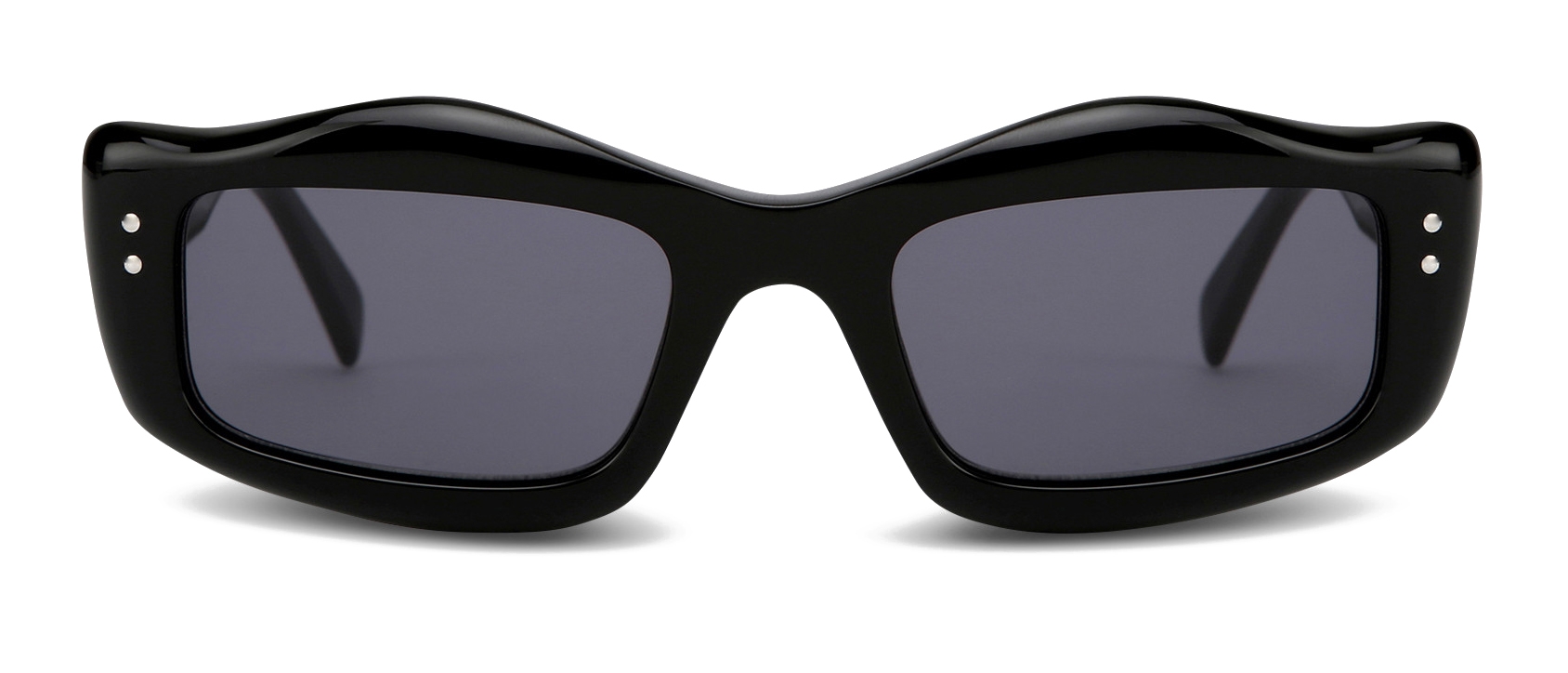 moschino black curved frame sunglasses