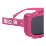 Moschino - Occhiali da Sole con Dettaglio Micro Borchie - Fucsia - Moschino Eyewear