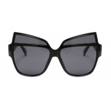 Moschino - Occhiali da Sole con Logo in Metallo - Nero - Moschino Eyewear