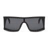 Moschino - Rectangular Sunglasses with Micro Studs - Black - Moschino Eyewear