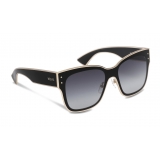 Moschino - Sunglasses with Gold Profiles - Black - Moschino Eyewear