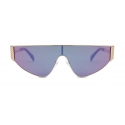 Moschino - Flat-Top Bijou Chain Sun Mask - Purple - Moschino Eyewear