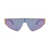 Moschino - Flat-Top Bijou Chain Sun Mask - Purple - Moschino Eyewear