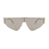 Moschino - Mascherina da Sole Flat-Top Bijou Chain - Oro - Moschino Eyewear