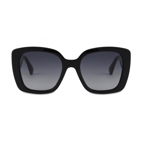 Moschino - Round Sunglasses with Mini Logo - Black - Moschino Eyewear