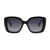 Moschino - Occhiali da Sole Tondi con Mini Logo - Nero - Moschino Eyewear
