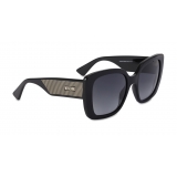 Moschino - Round Sunglasses with Mini Logo - Black - Moschino Eyewear