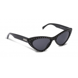 Moschino - Cat Eye Sunglasses with Micro Studs - Black - Moschino Eyewear