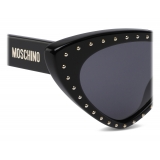 Moschino - Occhiali da Sole Cat Eye con Micro Borchie - Nero - Moschino Eyewear