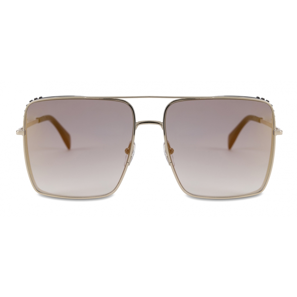 Moschino - Cat-Eye Metal Sunglasses - Gold - Moschino Eyewear - Avvenice