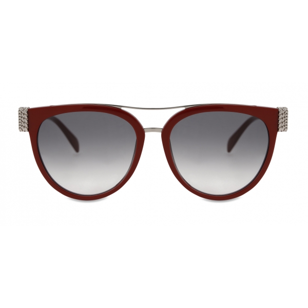 Moschino - Bijou Chain Acetate Sunglasses - Red - Moschino Eyewear