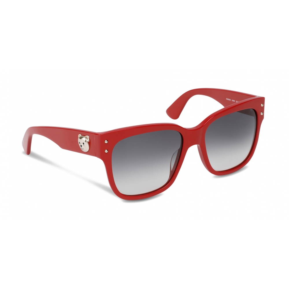 red moschino glasses