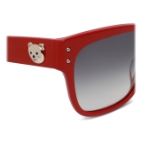 Moschino - Glasses with Moschino Teddy Bear Decoration - Red - Moschino Eyewear
