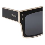 Moschino - Square Sunglasses with Gold Profiles - Black - Moschino Eyewear