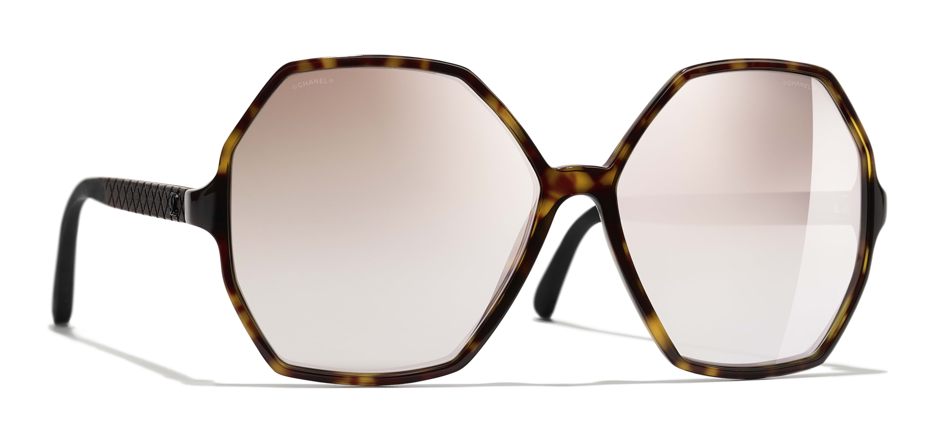 Chanel - Round Sunglasses - Dark Tortoise Beige Mirror - Chanel Eyewear -  Avvenice