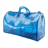 Louis Vuitton Vintage - RGB Keepall Bandouliere 50 - Blue - Plastic and PVC - Luxury High Quality