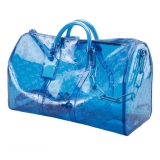Louis Vuitton Vintage - RGB Keepall Bandouliere 50 - Blue - Plastic and PVC - Luxury High Quality
