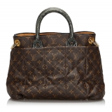 Louis Vuitton Vintage - Monogram Etoile Exotique MM - Brown - Canvas and Python Leather Handbag - Luxury High Quality