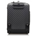 Louis Vuitton Vintage - Damier Graphite Pegase 55 - Black Gray - Damier Canvas and Leather Trolley - Luxury High Quality