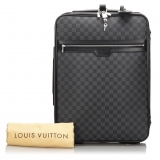 Louis Vuitton Vintage - Damier Graphite Pegase 55 - Black Gray - Damier Canvas and Leather Trolley - Luxury High Quality