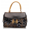 Louis Vuitton Vintage - Fleur de Jais Carrousel Bag - Black Brown - Monogram Canvas and Leather Handbag - Luxury High Quality