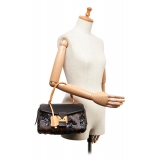 Louis Vuitton Vintage - Fleur de Jais Carrousel Bag - Black Brown - Monogram Canvas and Leather Handbag - Luxury High Quality