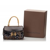 Louis Vuitton Vintage - Fleur de Jais Carrousel Bag - Nero Marroni - Borsa in Tela Monogramma e Pelle - Alta Qualità Luxury