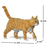 Jekca - American Shorthair - Brown Cat - 03S-M01 - Lego - Sculpture - Construction - 4D - Brick Animals - Toys