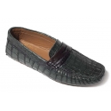 Vittorio Martire - Andrea Bic - Black - Casual Collection - Crocodile - Italian Handmade Shoes - Luxury Leather