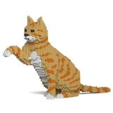 Jekca - American Shorthair - Brown Cat - 04S-M01 - Lego - Sculpture - Construction - 4D - Brick Animals - Toys