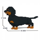 Jekca - Bassotto - Cane - 02S-M01 - Lego - Scultura - Costruzione - 4D - Animali di Mattoncini - Toys