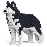 Jekca - Siberian Husky - Rauco - Cane - 01S-M01 - Lego - Scultura - Costruzione - 4D - Animali di Mattoncini - Toys