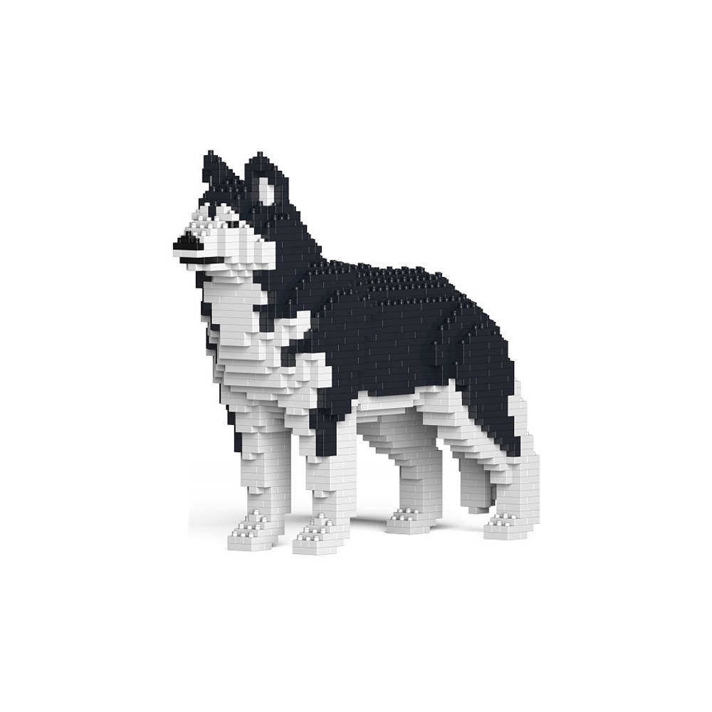 Jekca - Siberian Husky - - Dog - 01S-M01 - Lego - Sculpture - Construction - 4D - Brick Animals Toys - Avvenice