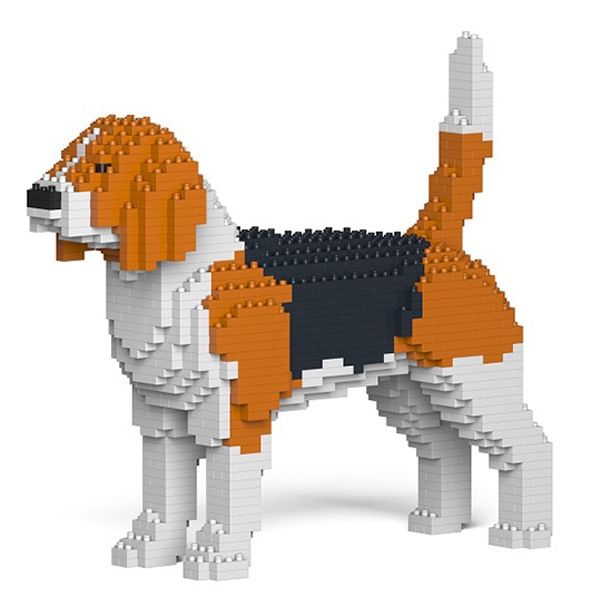 Jekca - Beagle - Cane - 01S - Lego - Scultura - Costruzione - 4D - Animali di Mattoncini - Toys